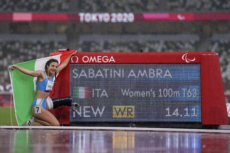 Sabatini conquistou uma medalha de ouro nos 100 metros T63 nos Jogos de Tóquio